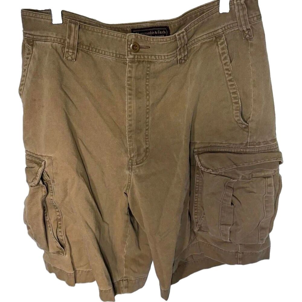 Vintage Abercrombie & Fitch Reliable Outdoors Men's Cargo Tan Shorts Size 34
